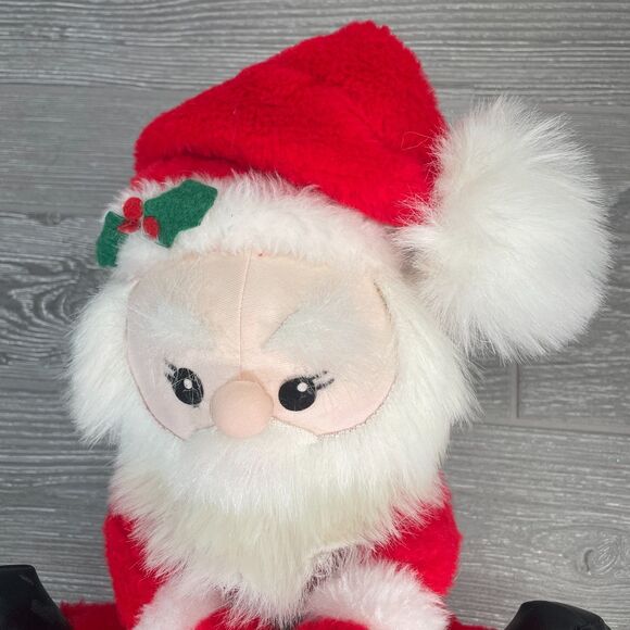Vintage 1980s Fun Farm Santa Claus Plush Stuffed Christmas Holiday Toy Rare - Picture 2 of 12